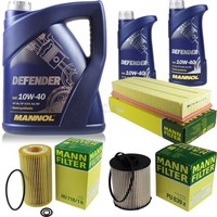 Mann Inspektionspaket 7L Mannol Defender 10W-40 FüR Mercedes M-Klasse Ml 270