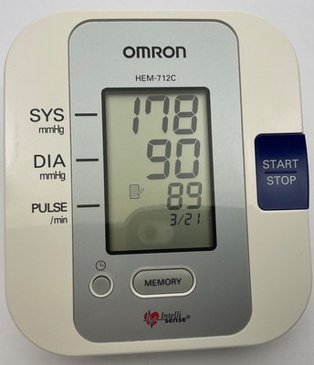 Omron Automatic Blood Pressure Monitor Intellisense HEM-712C Tested Works Well