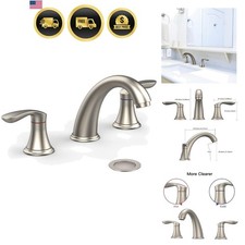 Bathroom Sink Faucet, Faucet for Bathroom Sink, Widespread Brushed Nickel Bat...
