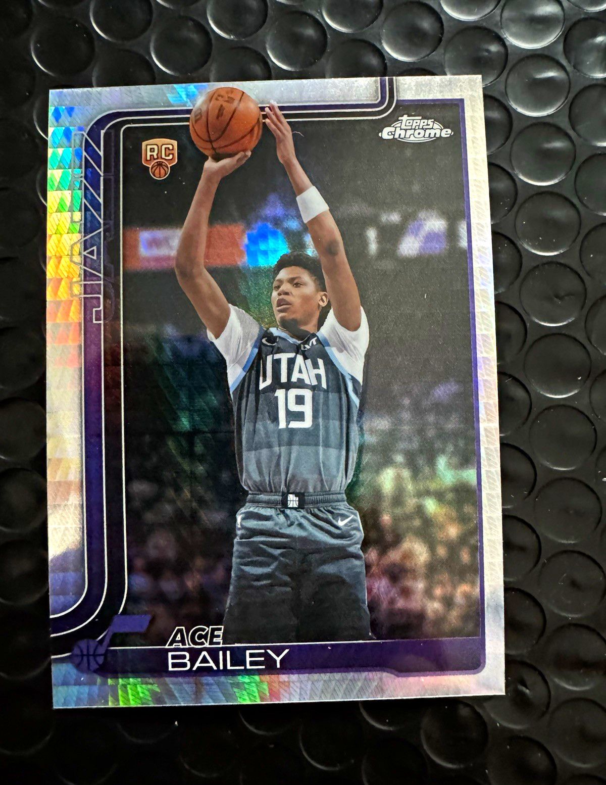 Topps Chrome 2025-26 Ace Bailey Prism  Refractor Utah Jazz Rookie Card