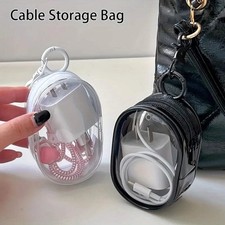 Portable Mini Clear Zipper Storage Bag - Space-Saving Organizer for Earphones 