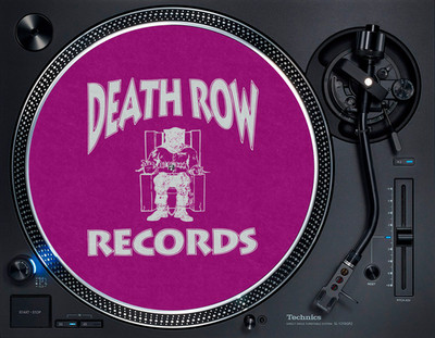 Death Row Records Retro Hip Hop Label 12'' Turntable Slipmat DJ Vinyl Schallplattenmatte