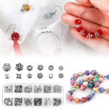 DIY Tibetan Silver Mixed Beads Charm Jewelry Pendant Bracelet Accessories OY