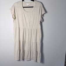 Oatmeal Colored Cotton Dress *small Flaw