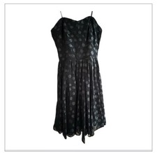 GUESS Black Polka Dot Strapless Dress Size Small