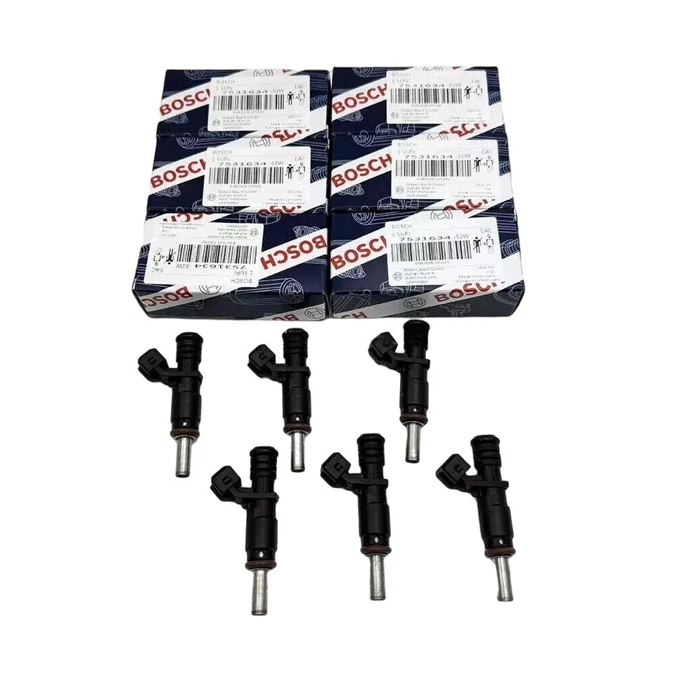 Inyectores de combustible 6X 7531634 para BMW 2007-2012 3,0 L X3 X5 Z4 328i 328xi 528i Foto 2 de 4