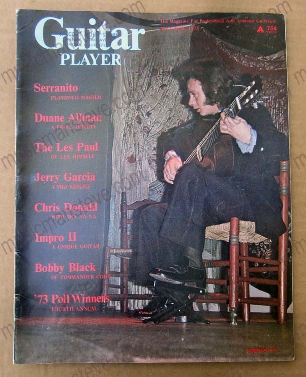 VTG GUITAR PLAYER Magazine..May 1973 vol.7 #4 Serranito Flamenco Master, Allman