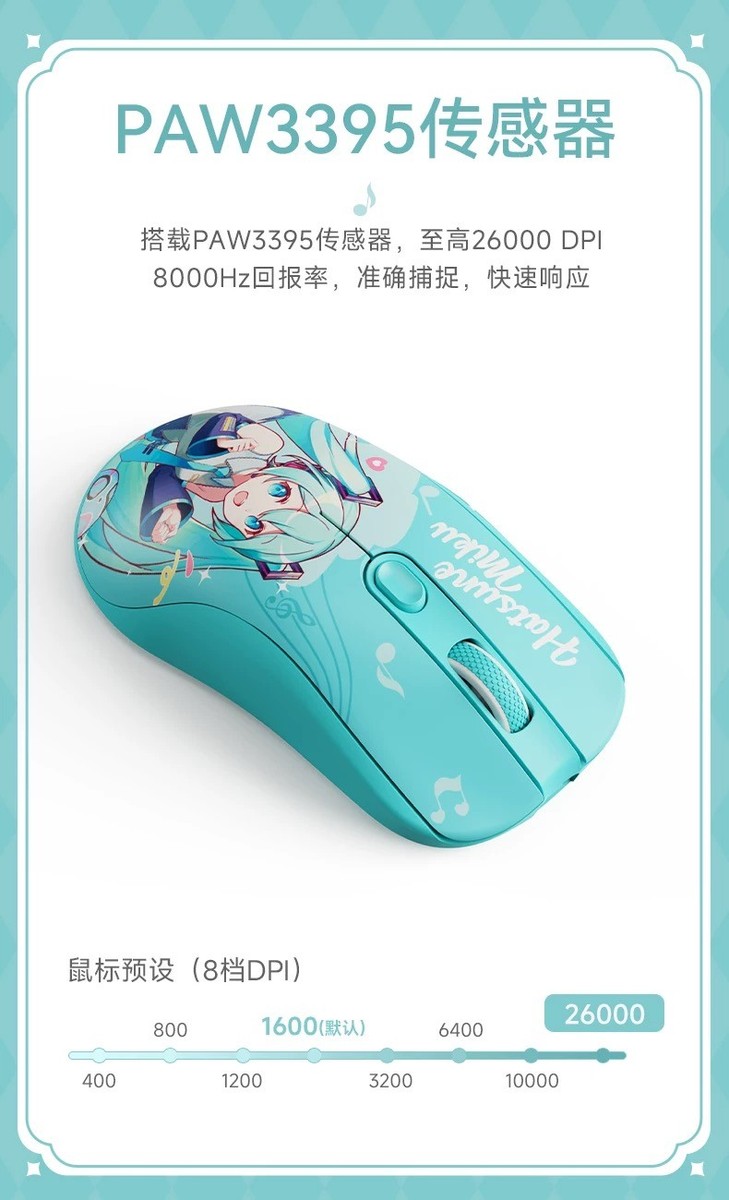 AKKO x AG ONE Hatsune Miku Edition Wireless Bluetooth Mouse | eBay