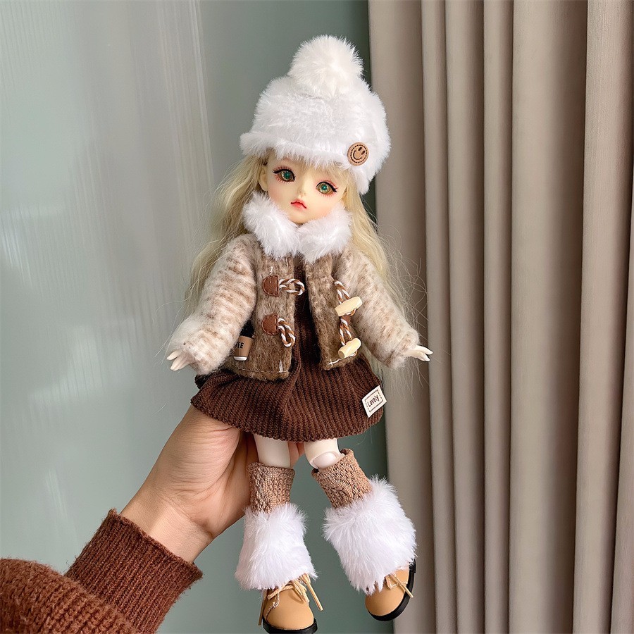 New for  1/6 BJD Doll 11.81'' Winter Dressing Set Doll Clothes & Outfits