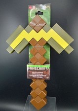 Minecraft Gold Pickaxe Toy Replica For Role Play By Mattel Durable Foam Material
