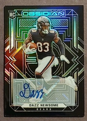 Dazz Newsome 2021 Panini Obsidian Rookies Auto /199 #158 (RC,AU) Chicago Bears