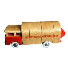 VERHOFA LIAZ LKW MÜLLAUTO HOLZ HOLZSPIELZEUG LASTER STÄDISCHE MÜLLABFUHR RAR