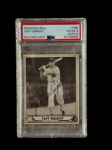 1940 Play Ball Taft Wright #186 card