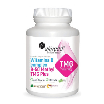 ALINESS Vitamin B Complex B-50 Methyl TMG Plus 100 kaps.