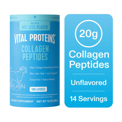 Collagen Peptides Powder Supplement for Hair, Skin and Nails, Unflavored Collage