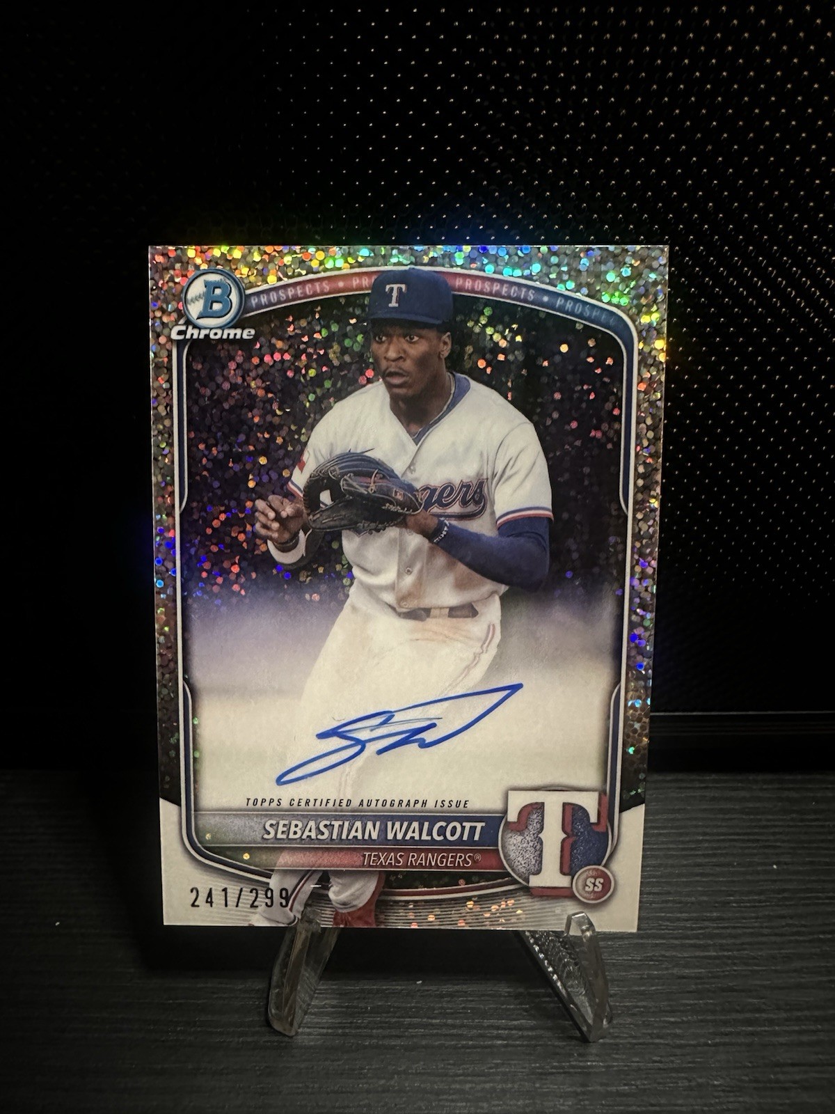 2025 Bowman - Chrome Prospect Autographs Sebastian Walcott #CPA-SW Speckle /299