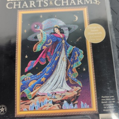 Dimensions  ALLURING SORCERESS Charts & Charms Cross Stitch 72425 Vtg New Rare!