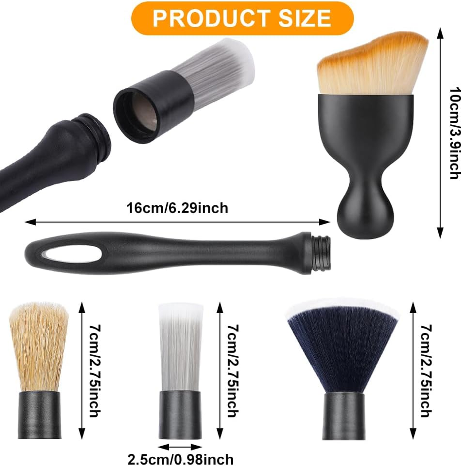 Kit di dettagli per auto 32 pezzi con Set di spazzole con accessori per trapano