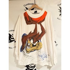 Vintage Warner Brothers Space Jam Longsleeve Shirt Large Taz 1996