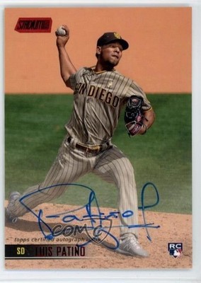 2021 Topps Stadium Club Red Foil 15/50 Luis Patino #SCBA-LP Rookie Auto RC 6q5