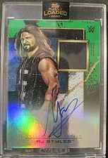 2020 Topps Fully Loaded - Autographed Gear Relics AJ Styles #SG-AJ #d 25/50 Only
