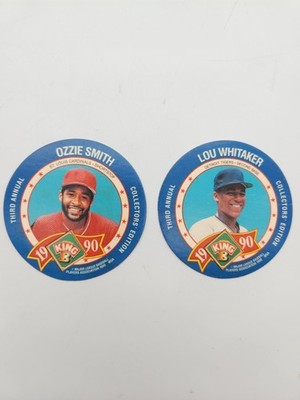 1990 King-B Collector's Edition Baseball Discs Ozzie Smith & Lou Whitaker