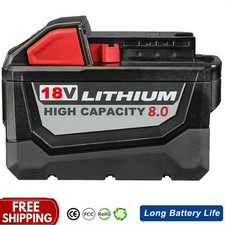 PACK For Milwaukee For M18 8 Ah Lithium-ion Extended Capacity Battery 48-11-1860
