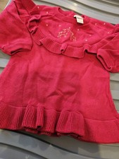 Girls Monsoon Red Jumper Dress, Size 3-6 Months