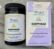 Winged Womens Wellness Sleepyhead Natural Sleep Gummies Exp 12/2025 Great taste!