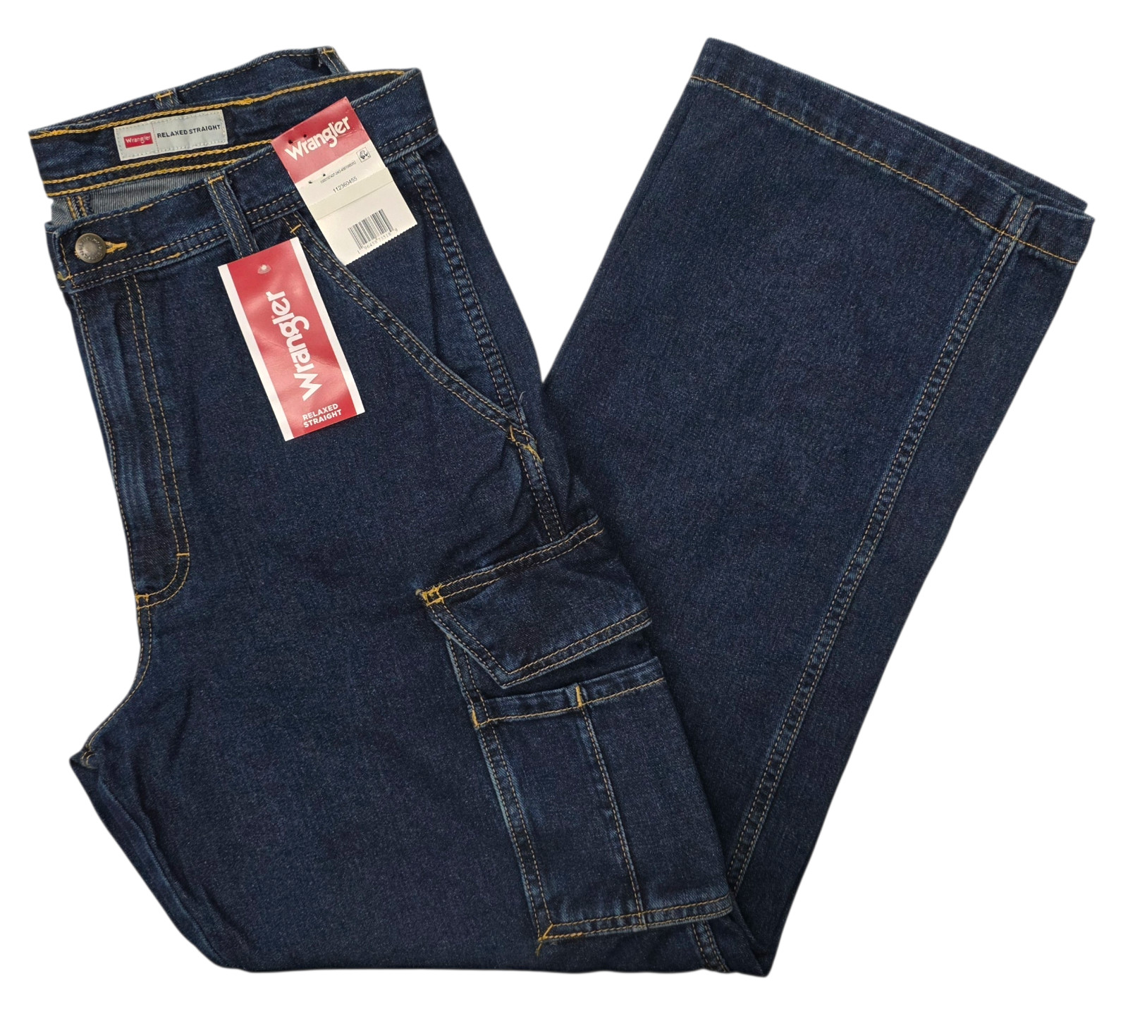 's 100% Cotton Relaxed Straight Cargo Jeans