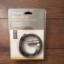 TARGUS DEFCON CL LAPTOP COMBINATION CABLE LOCK 6.5 FEET LONG PA410U1 M7-2