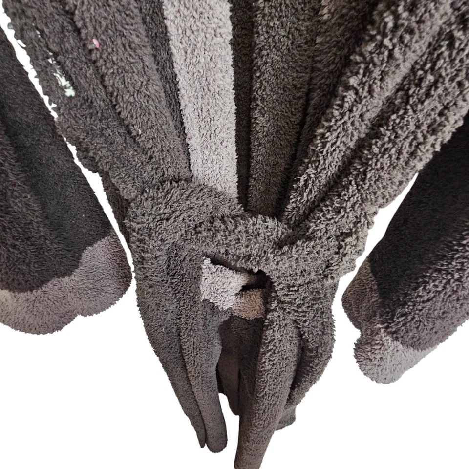 Bata larga Barefoot Dreams para mujer L/XL negra gris polar CozyChic Lite Foto 4 de 4