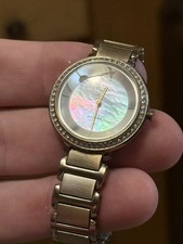 Citizen Eco-Drive Women's Watch Mother of Pearl Crystal Bezel Rose Gold Tone