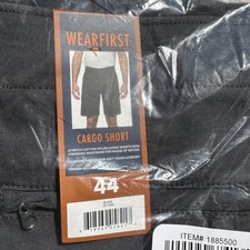 Wearfirst Men’s Black Cargo Shorts Size 44 Stretch Cotton Nylon Utility Casual N