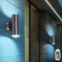 Wandleuchte Wandlampe AußEnleuchte Gartenlampe Fernbedienung Dimmer Rgb Led 2X