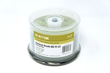 50 Pack Ritek BD-R 25GB 4X Archival Grade Blank Disc Certified by ADTC Japan