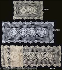 Crochet Lace Placemat Table Runner BEIGE 14x20",14x36", 14x54", 14x72"