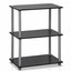 furinno turn-n-tube display rack 3-tier single black/grey