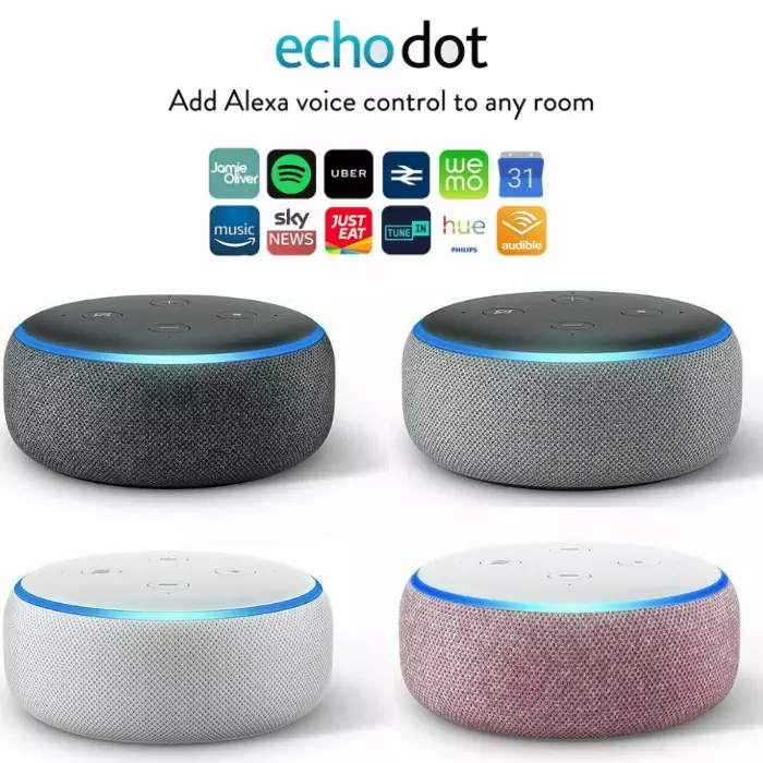 ECHO DOT 3RD GENERATION BLUETOOTH SPEAKER ALEXA - CHARCOAL