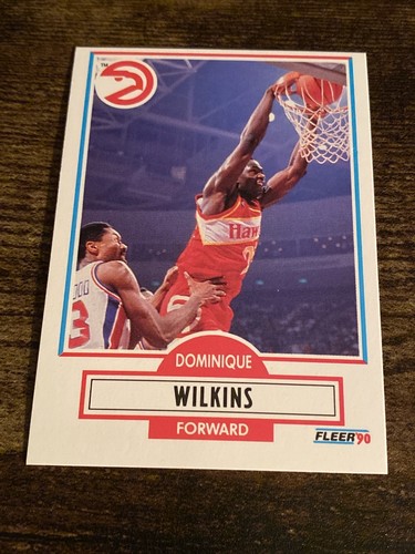 1990 Fleer #6 Dominique Wilkins Atlanta Hawks Basketball Card L9023* - 第 1/2 張圖片