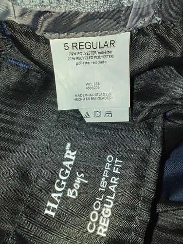 Little Boys' Haggar Cool 18 Pro Uniform Dress Pants, Navy Blue, Size: 5R, NWT - Picture 5 of 5