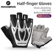ROCKBROS Bike Short-finger Gloves Thicken Non-slip MTB Road Bike Cycling Gloves