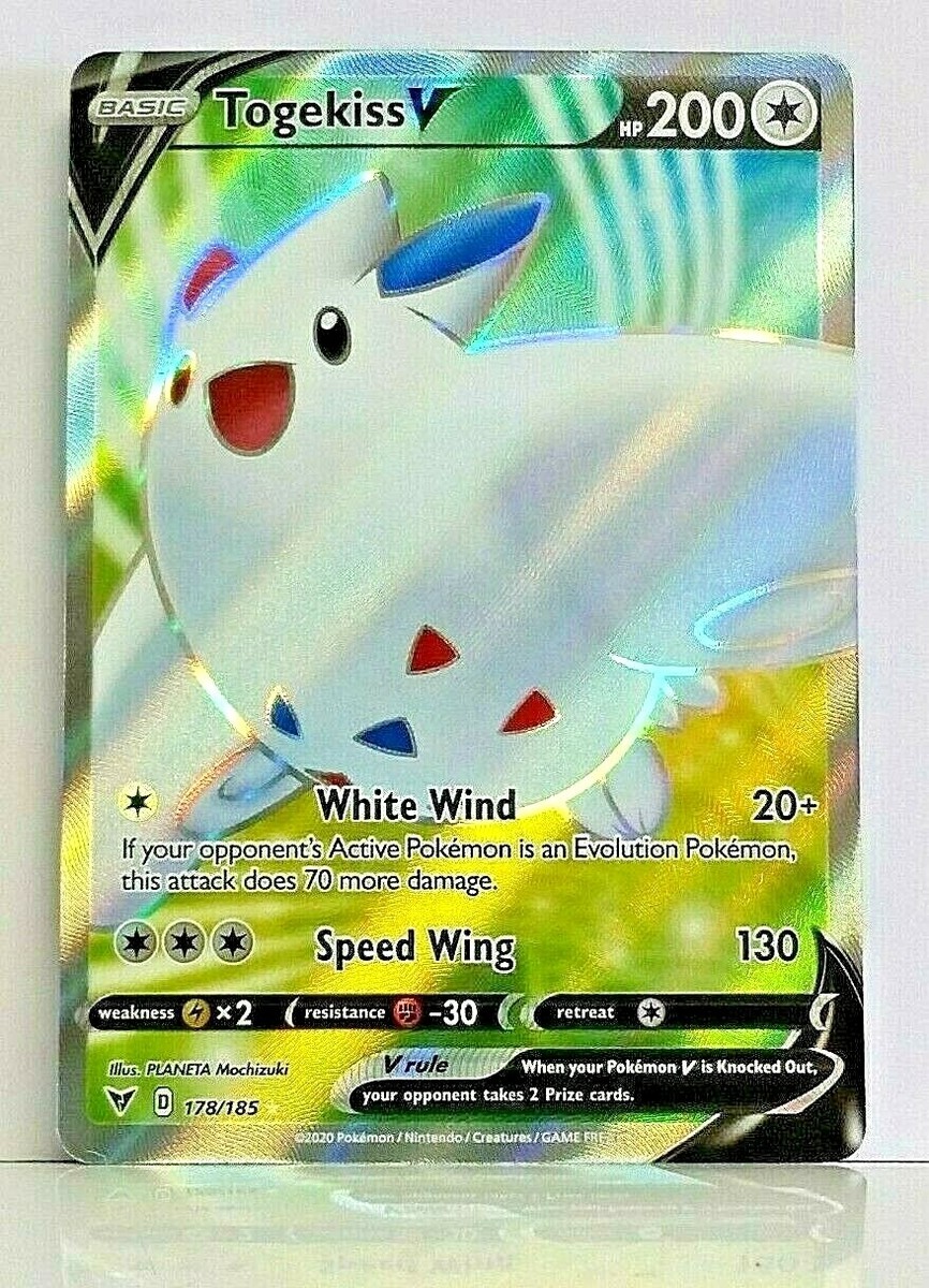 togekiss v pokemon card value Togekiss V 178/185 Ultra Rare Full Art Pokemon Vivid Volttage NM/M