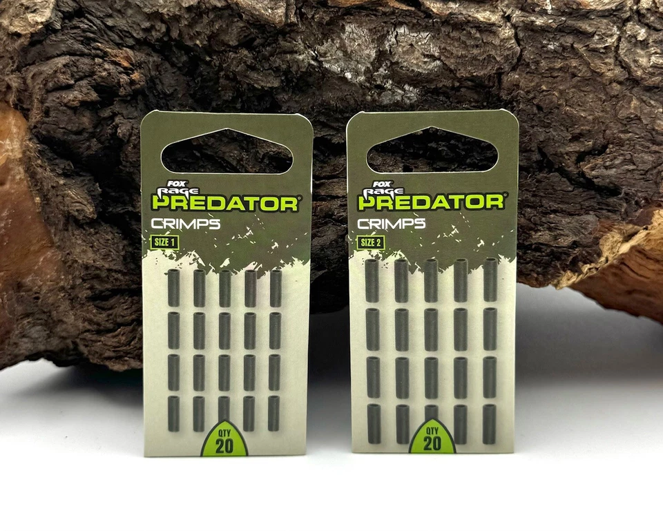 Fox Rage Predator Crimps Gr. 1 & 2 klemmhülsen Quetschhülsen 20 Stück DA