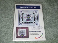 NEW MYSTIC LAVENDER "ILLUSIONS" CROSS STITCH CHART PACK & DAISY BUTTON 2003