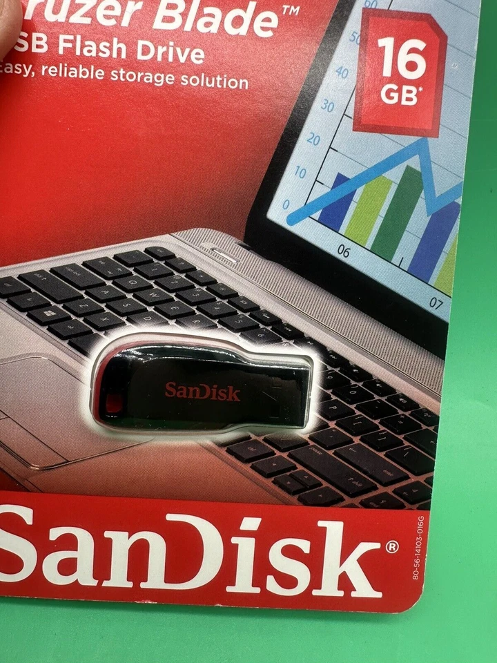 Brand New SanDisk CZ50 16GB USB Flash Jump Drive Cruzer Blade SDCZ50-016G-AW46S - Image 2 of 4