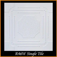 Foam Glue Up Ceiling Tiles R46W (21.12 S/F /Case) Pack of 8, Plain White