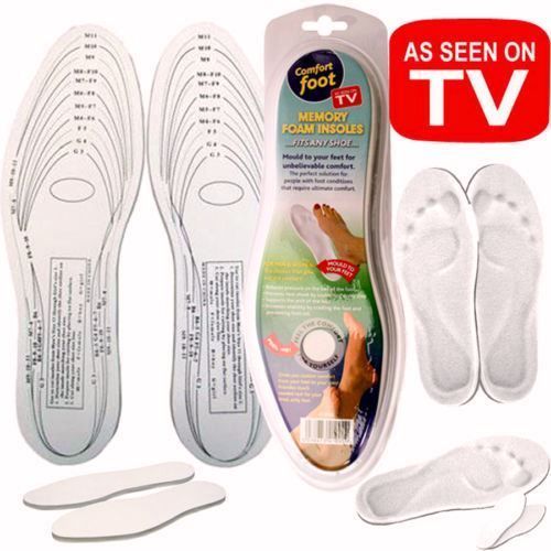 MEMORY FOAM INSOLES UNISEX ORTHOPAEDIC SHOE TRAINER FOOT FEET SUPER