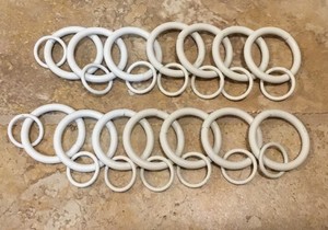 New Pottery Barn Teen Classic Steel Curtain Rings 75 White S 14