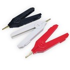 US Stock 3pcs 100mm Alligator Kelvin Test Copper Gold Plate Clip Clamp